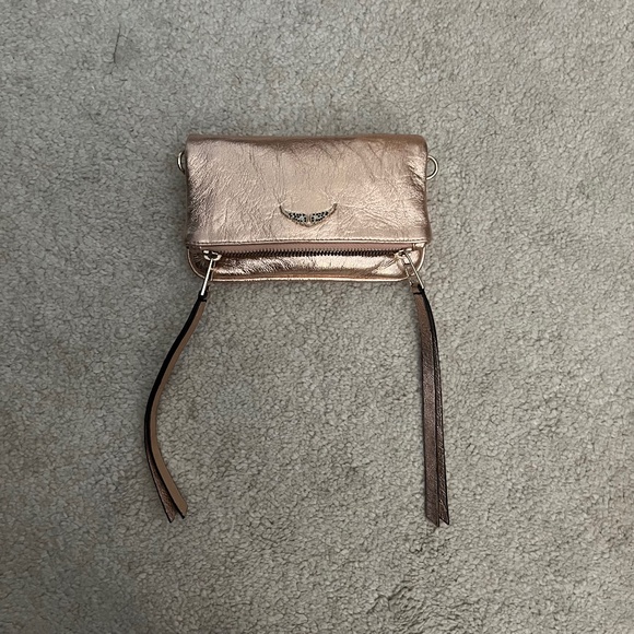 Zadig & Voltaire Rock Nano Crush Metal Clutch - Cuivre (Rose Gold) - Picture 1 of 5